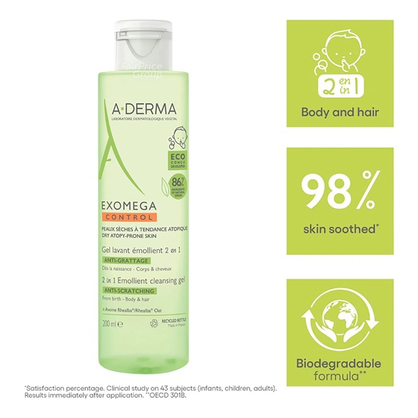 A-DERMA_Laboratoire_Dermatologique_2 in 1_Emollient_Cleansing_Gel_Ingredients